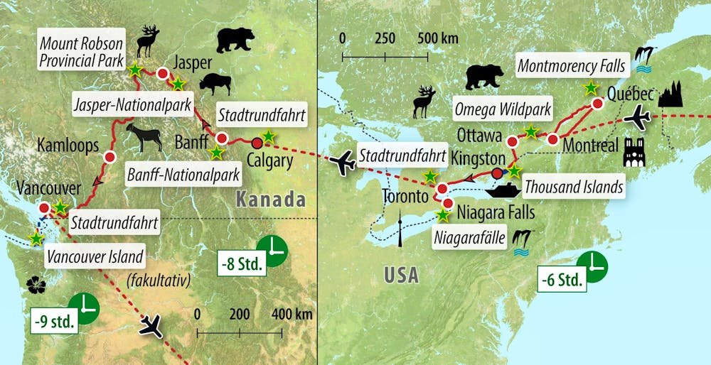 Ihre Reiseroute – © Eberhardt TRAVEL