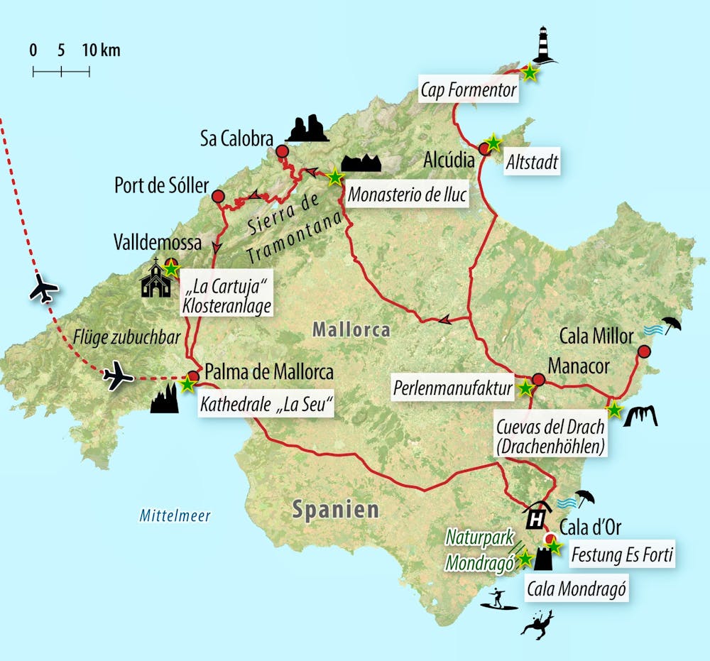 Ihre Reiseroute &ndash; &copy; Eberhardt TRAVEL