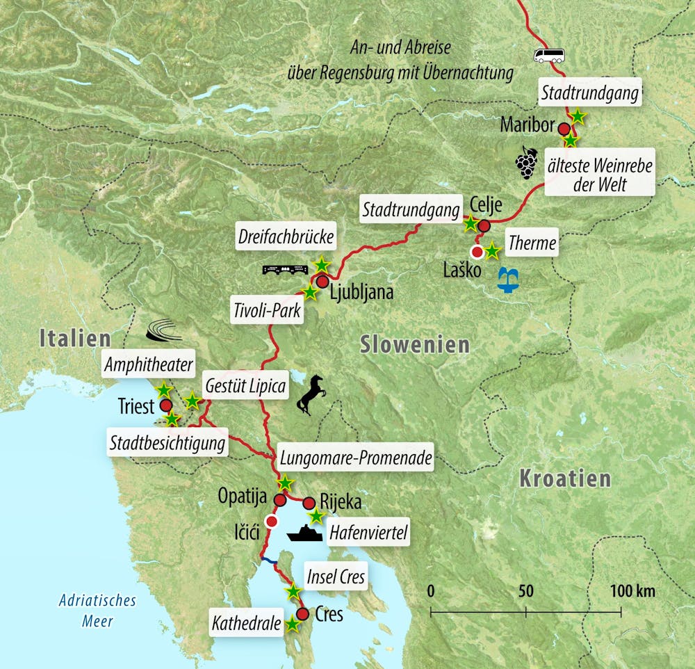 Ihre Reiseroute – © Eberhardt TRAVEL