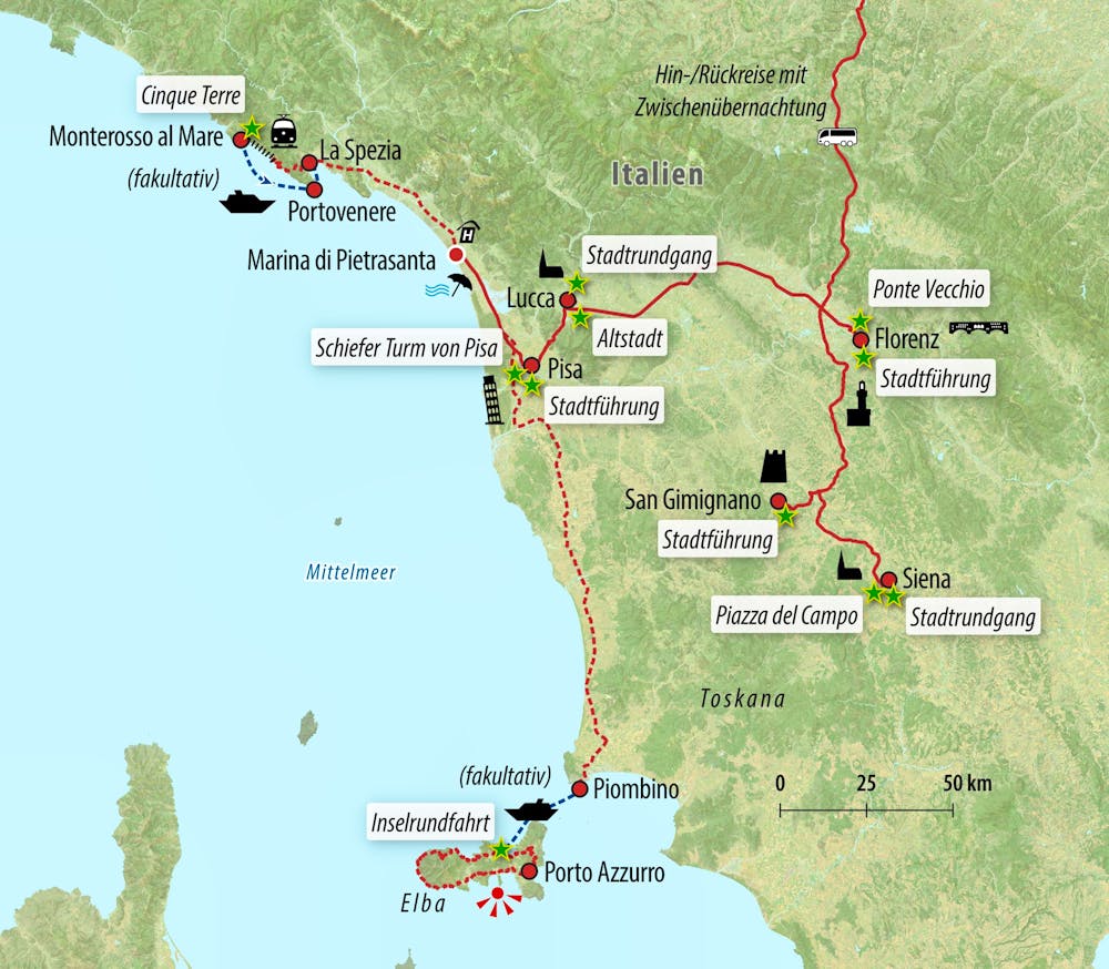 Ihre Reiseroute &ndash; &copy; Eberhardt TRAVEL