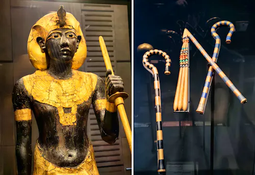 Statue des Pharaos Tutanchamun im Grand Egyptian Museum &ndash; &copy; Simone Willner - Eberhardt TRAVEL