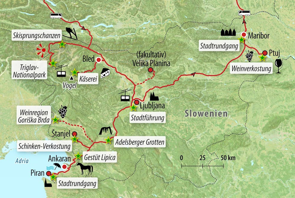 Ihre Reiseroute – © Eberhardt TRAVEL