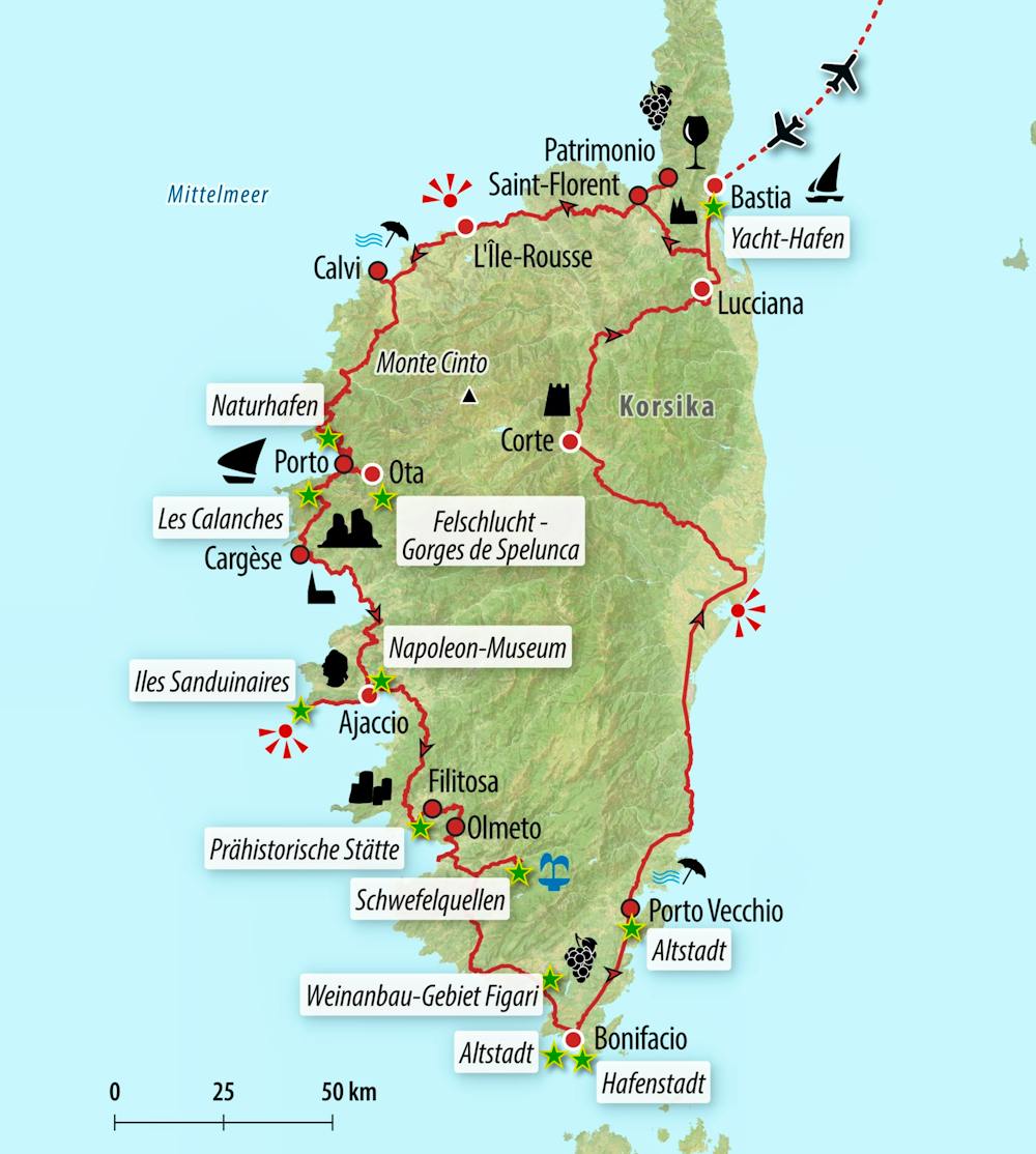 Ihre Reiseroute &ndash; &copy; Eberhardt TRAVEL