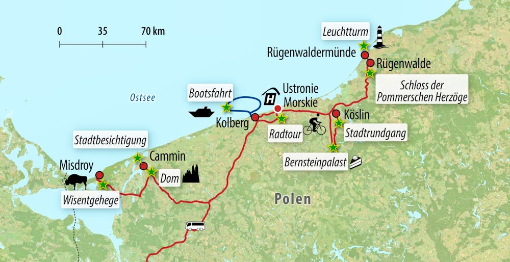 Ihre Reiseroute &ndash; &copy; Eberhardt TRAVEL