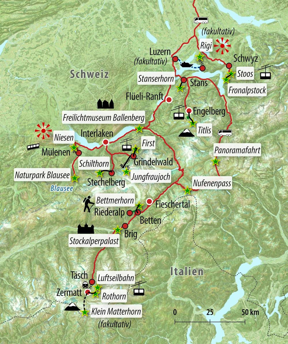 Ihre Reiseroute &ndash; &copy; Eberhardt TRAVEL