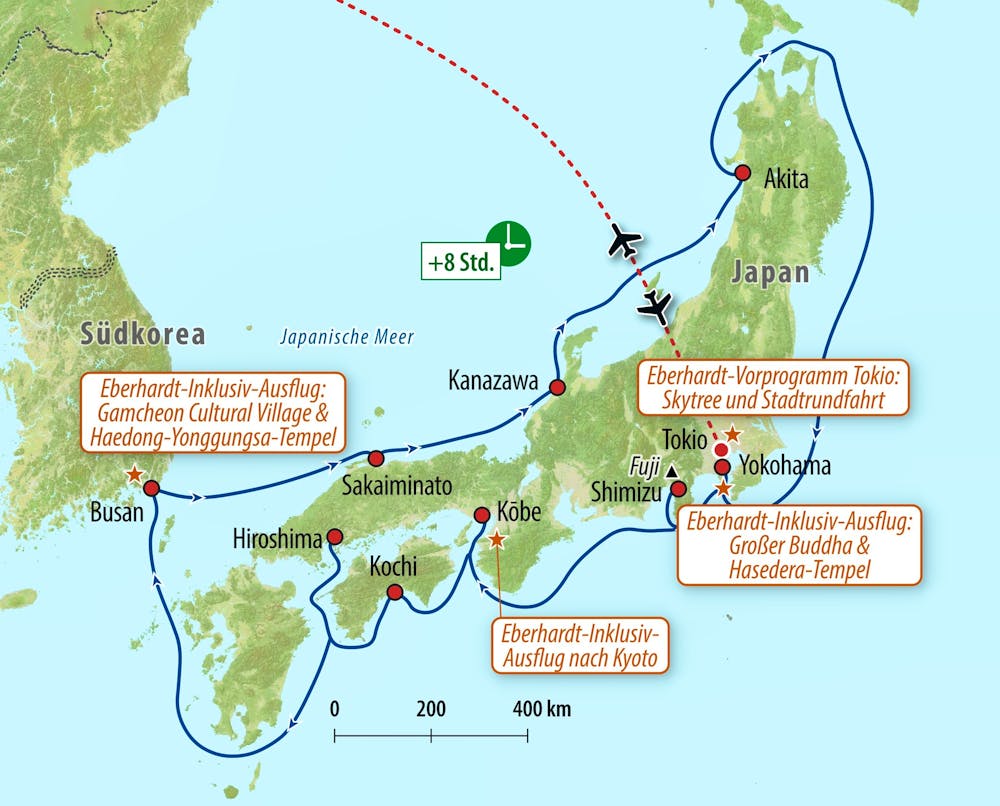 Ihre Reiseroute – © Eberhardt TRAVEL