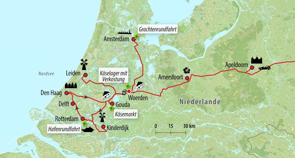 Ihre Reiseroute &ndash; &copy; Eberhardt TRAVEL