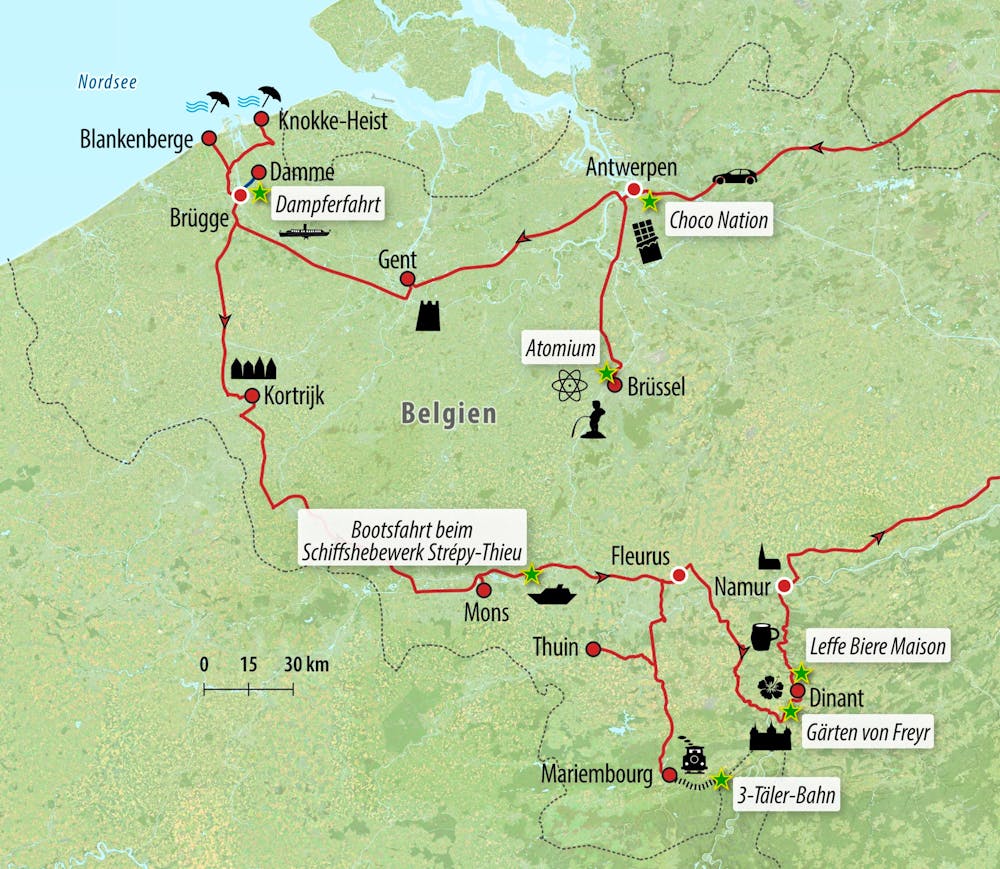 Ihre Reiseroute &ndash; &copy; Eberhardt TRAVEL
