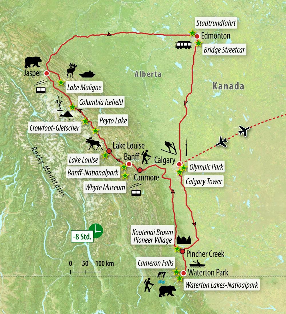 Ihre Reiseroute &ndash; &copy; Eberhardt TRAVEL
