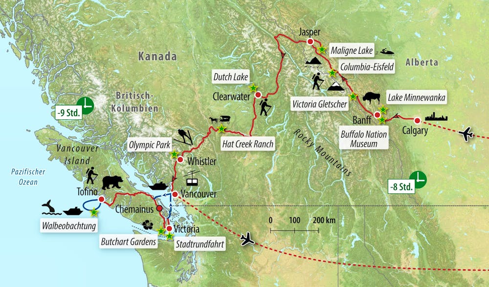Ihre Reiseroute &ndash; &copy; Eberhardt TRAVEL
