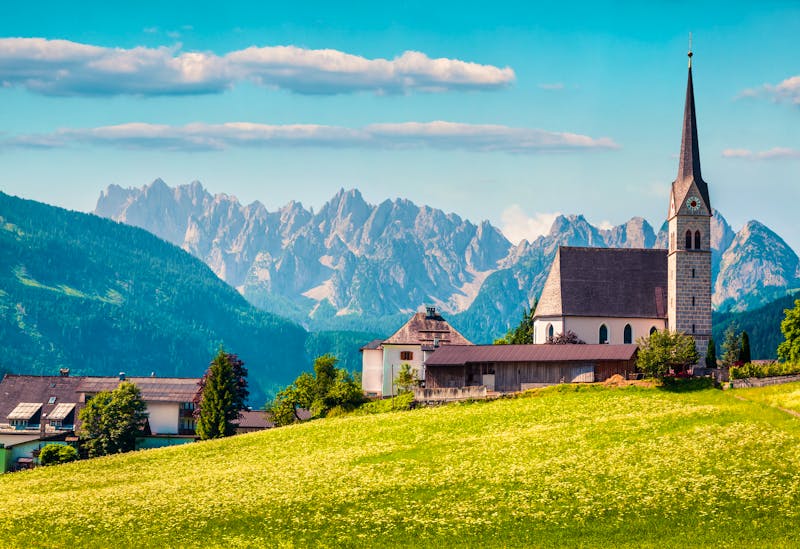 Kirche von Gosau im Salzkammergut - &copy;Andrew Mayovskyy - stock.adobe.com