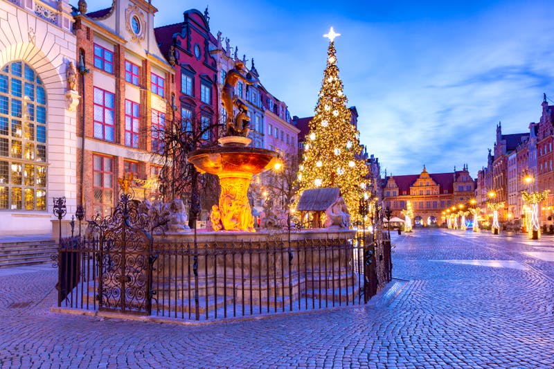 Danzig zur Weihnachtszeit - Langer Markt in der Altstadt - &copy;pillerss - stock.adobe.com
