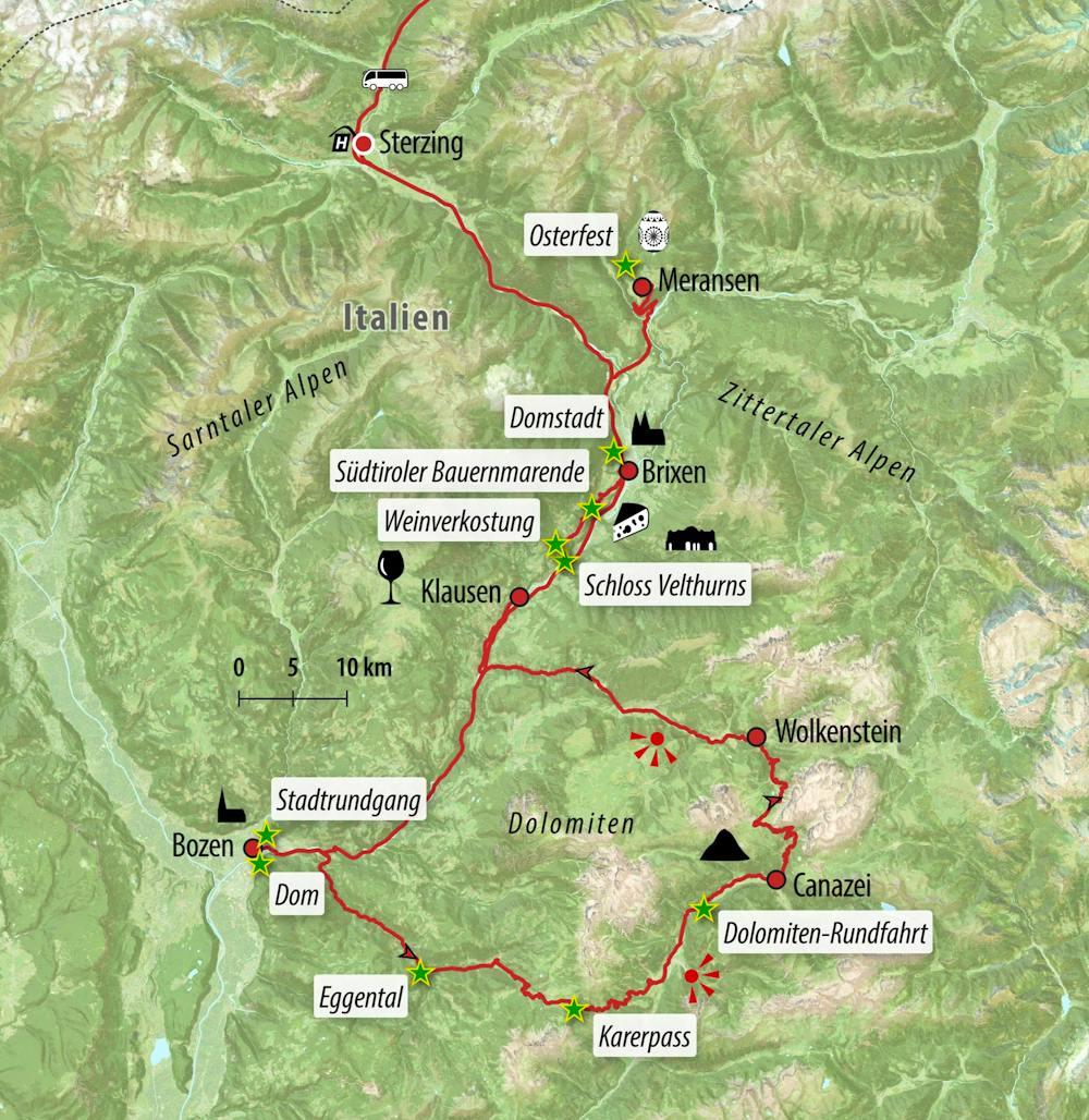 Ihre Reiseroute &ndash; &copy; Eberhardt TRAVEL