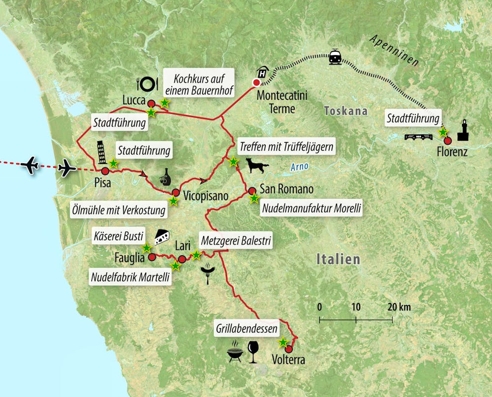 Ihre Reiseroute &ndash; &copy; Eberhardt TRAVEL