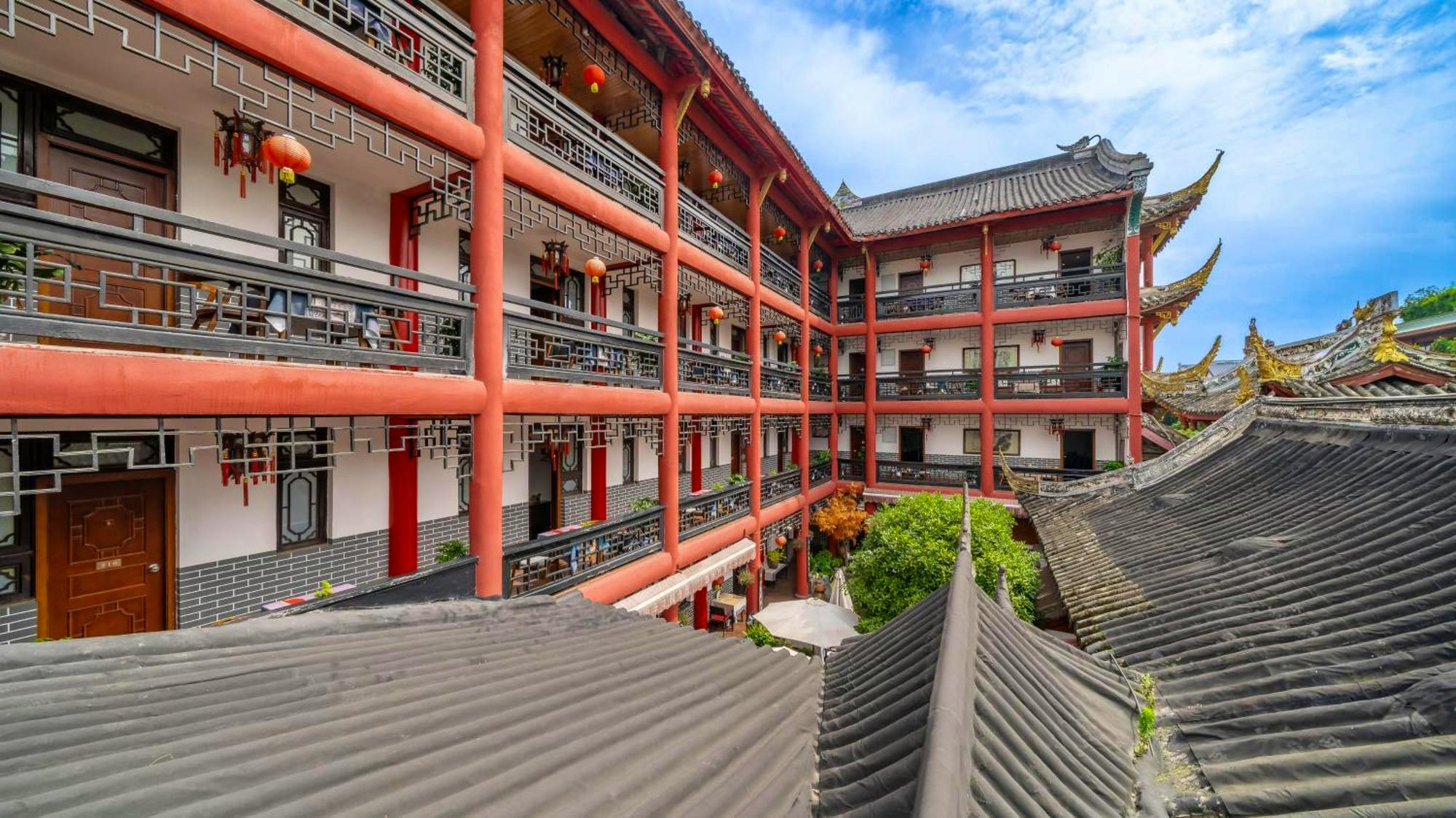 Chengdu Wenjun Mansion - Außenansicht mit Innenhof&nbsp;&ndash;&nbsp;&copy;&nbsp;Chengdu Wenjun Mansion