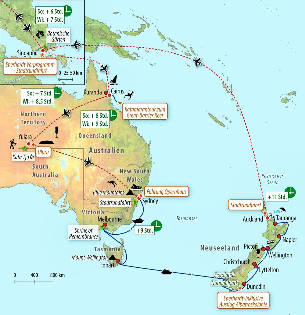 Ihre Reiseroute &ndash; &copy; Eberhardt TRAVEL