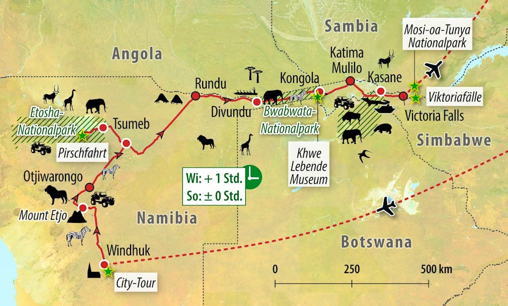 Ihre Reiseroute &ndash; &copy; Eberhardt TRAVEL