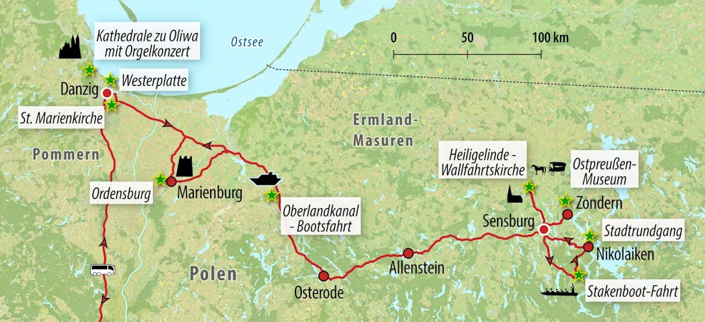 Ihre Reiseroute &ndash; &copy; Eberhardt TRAVEL