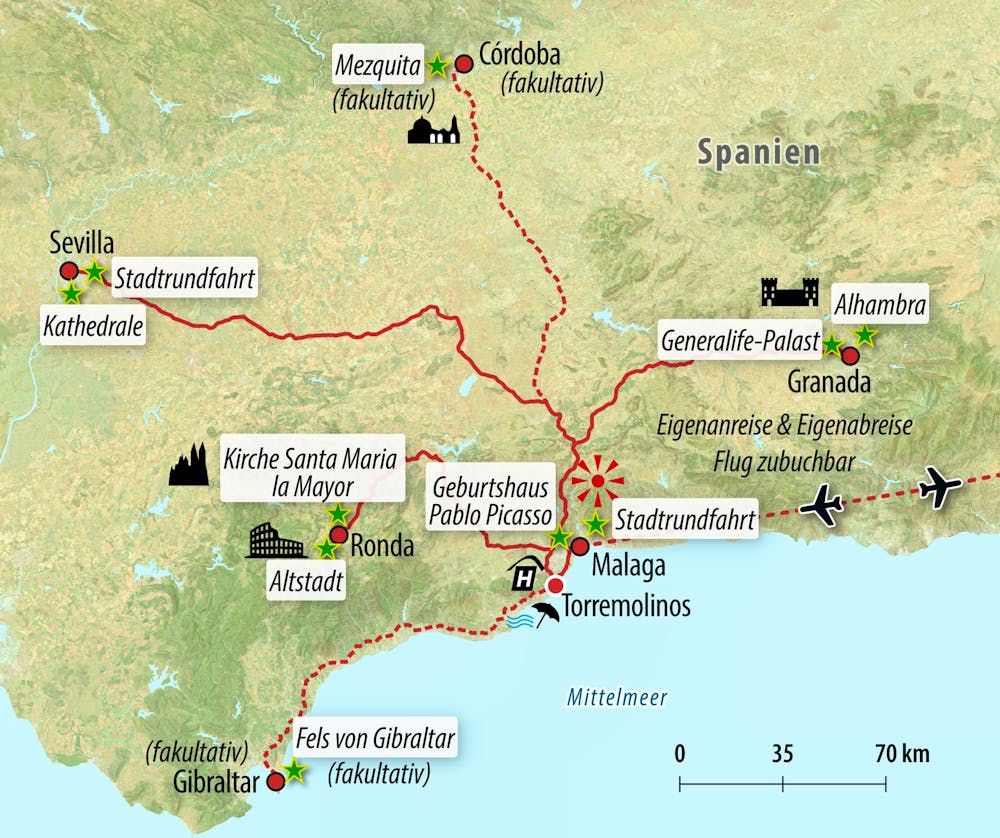 Ihre Reiseroute &ndash; &copy; Eberhardt TRAVEL