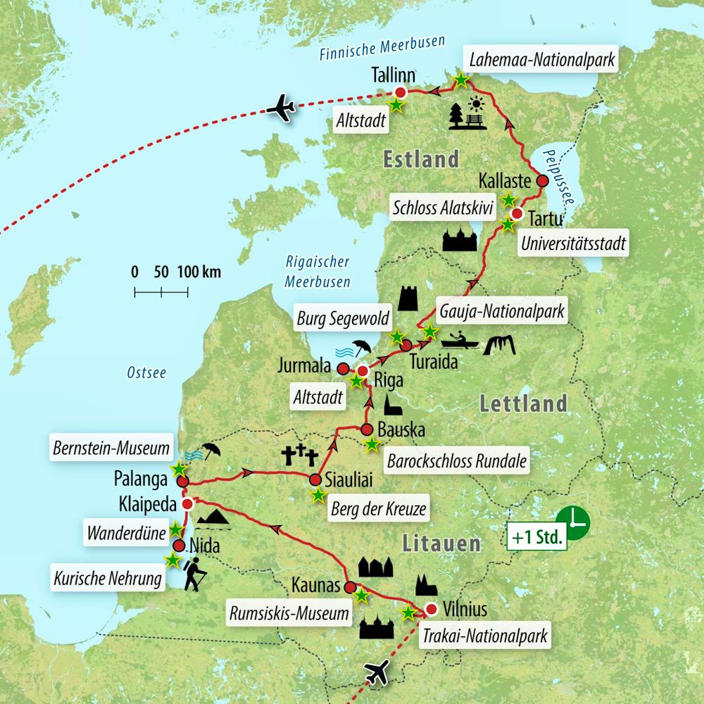 Ihre Reiseroute &ndash; &copy; Eberhardt TRAVEL