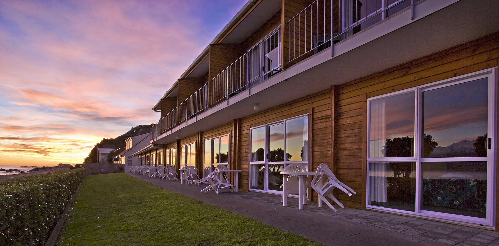 Panorama Motels in Kaikoura, Neuseeland - Hotel von außen &nbsp;&ndash;&nbsp;&copy;&nbsp;Panorama Motels
