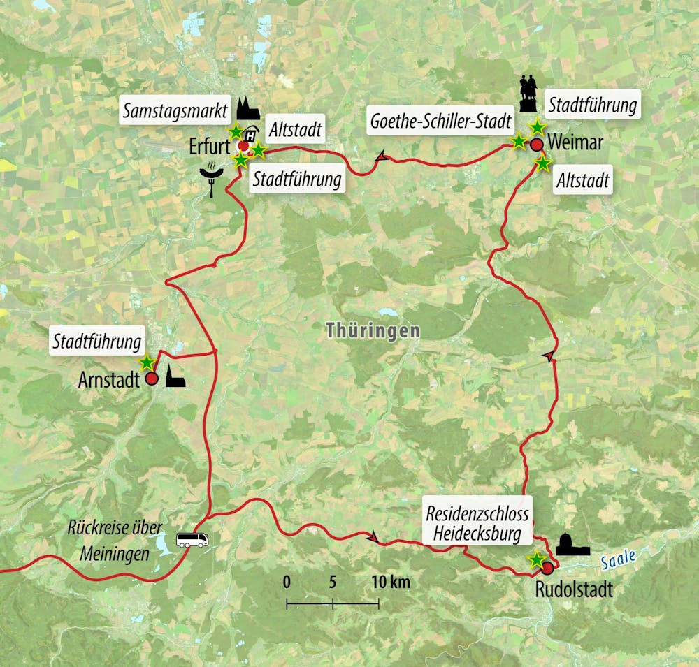 Ihre Reiseroute &ndash; &copy; Eberhardt TRAVEL