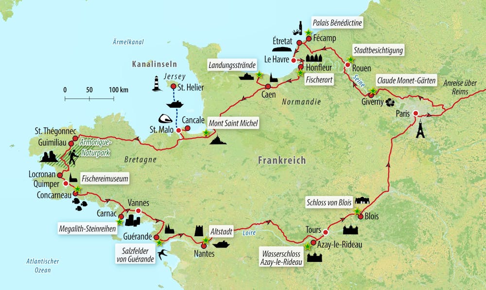 Ihre Reiseroute &ndash; &copy; Eberhardt TRAVEL