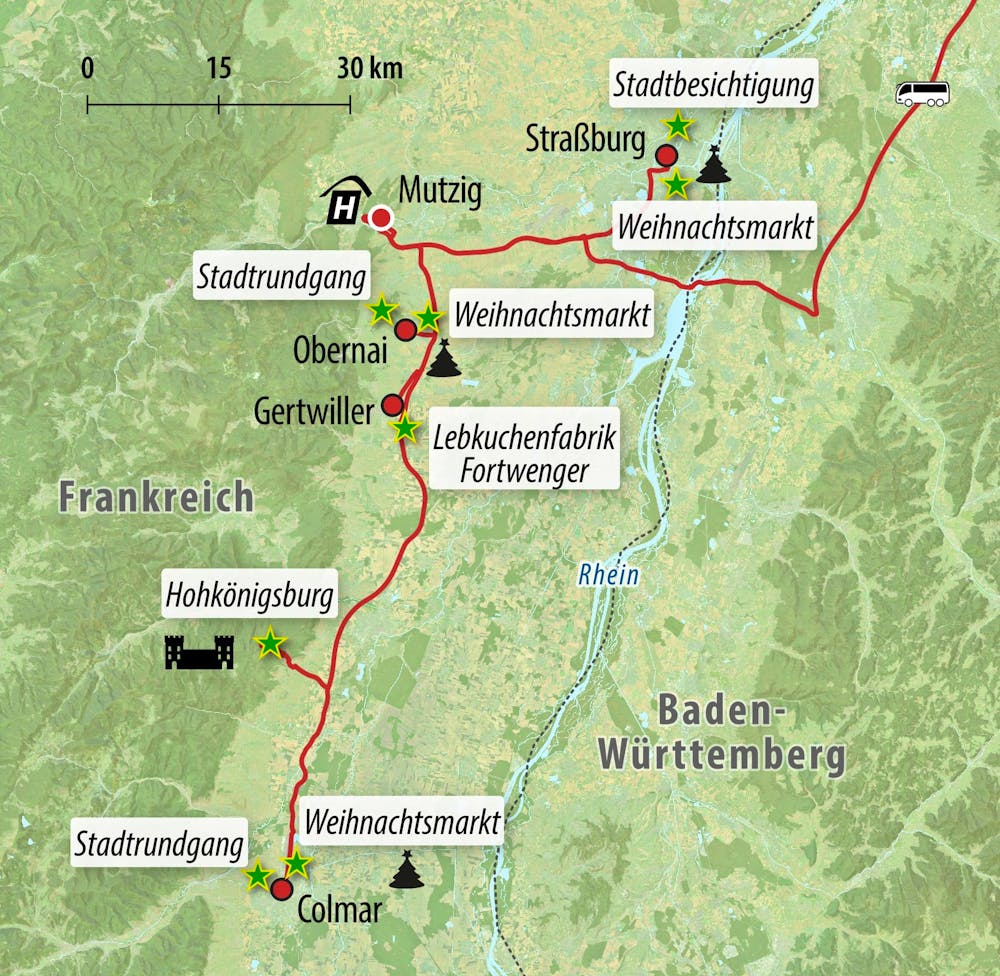 Ihre Reiseroute &ndash; &copy; Eberhardt TRAVEL