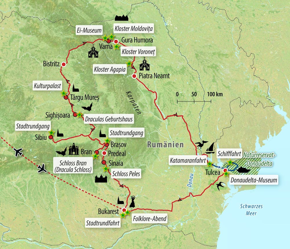 Ihre Reiseroute &ndash; &copy; Eberhardt TRAVEL