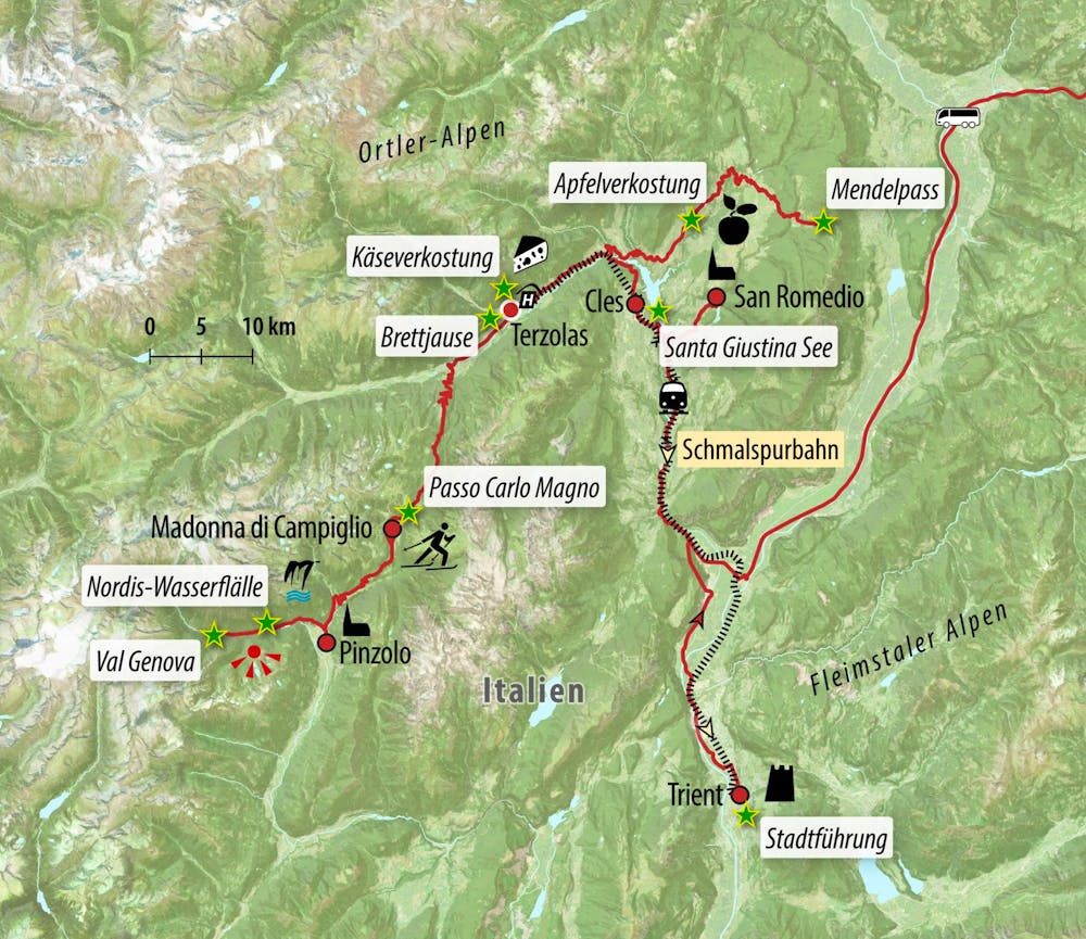 Ihre Reiseroute &ndash; &copy; Eberhardt TRAVEL
