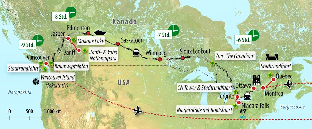 Ihre Reiseroute &ndash; &copy; Eberhardt TRAVEL
