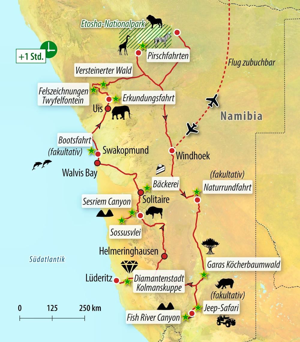 Ihre Reiseroute &ndash; &copy; Eberhardt TRAVEL