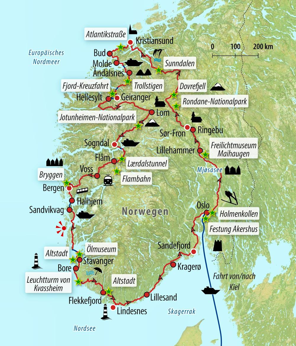 Ihre Reiseroute &ndash; &copy; Eberhardt TRAVEL