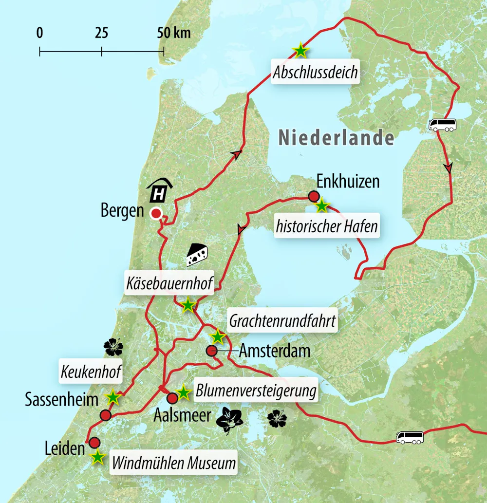 Ihre Reiseroute &ndash; &copy; Eberhardt TRAVEL