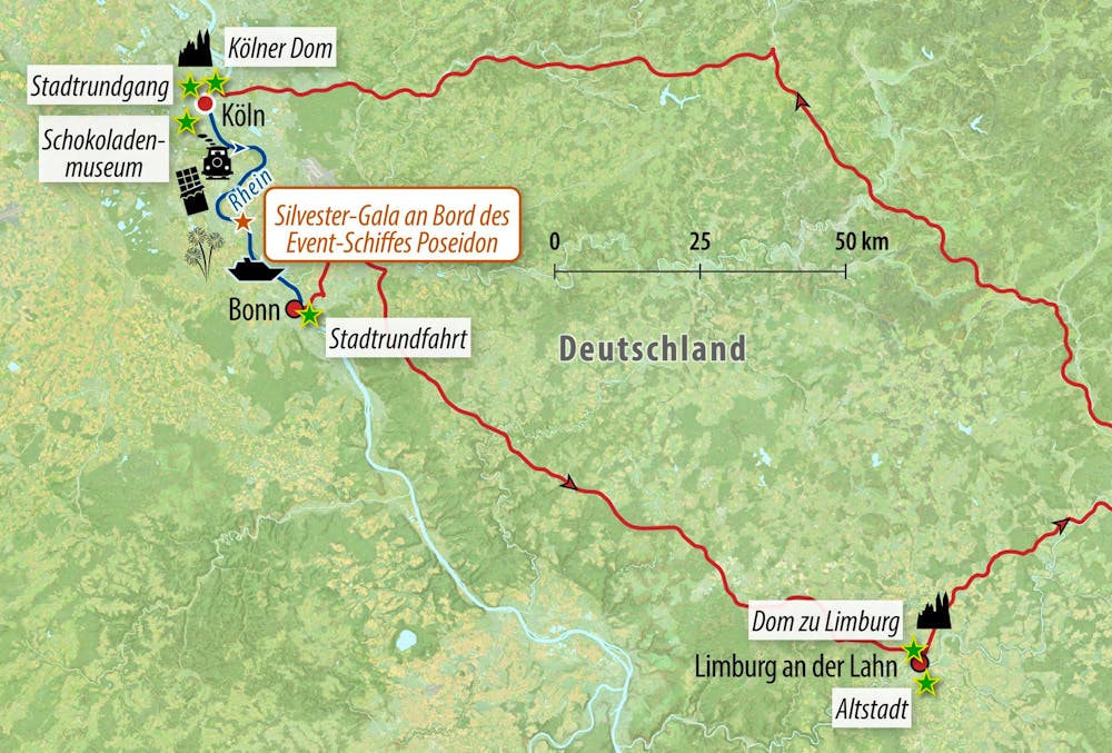 Ihre Reiseroute &ndash; &copy; Eberhardt TRAVEL