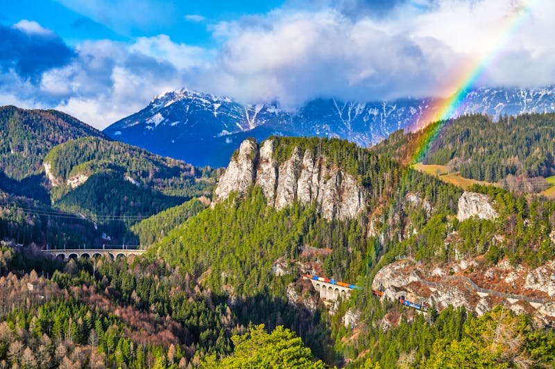 Semmering-Bahnstrecke in Niederösterreich - UNESCO-Welterbe - &copy;Rechitan Sorin - stock.adobe.com