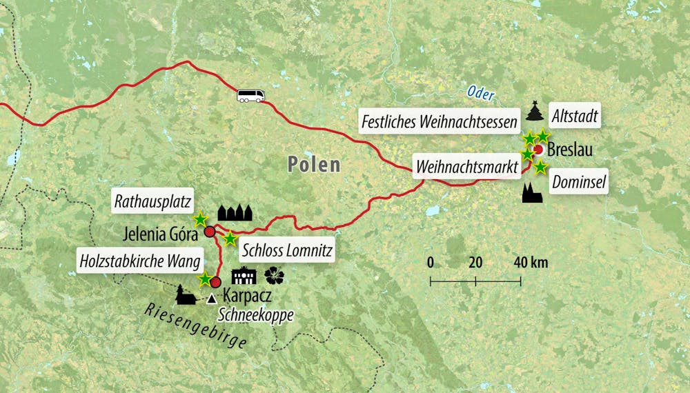 Ihre Reiseroute &ndash; &copy; Eberhardt TRAVEL