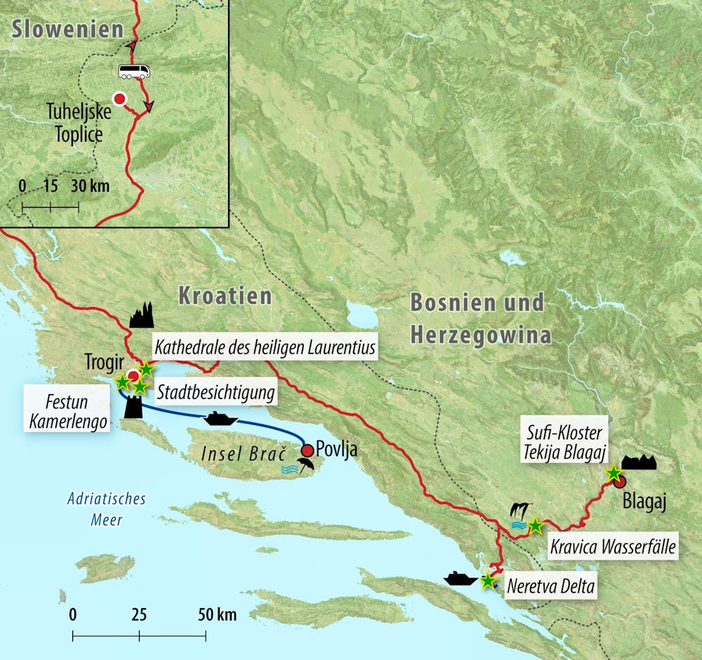 Ihre Reiseroute &ndash; &copy; Eberhardt TRAVEL