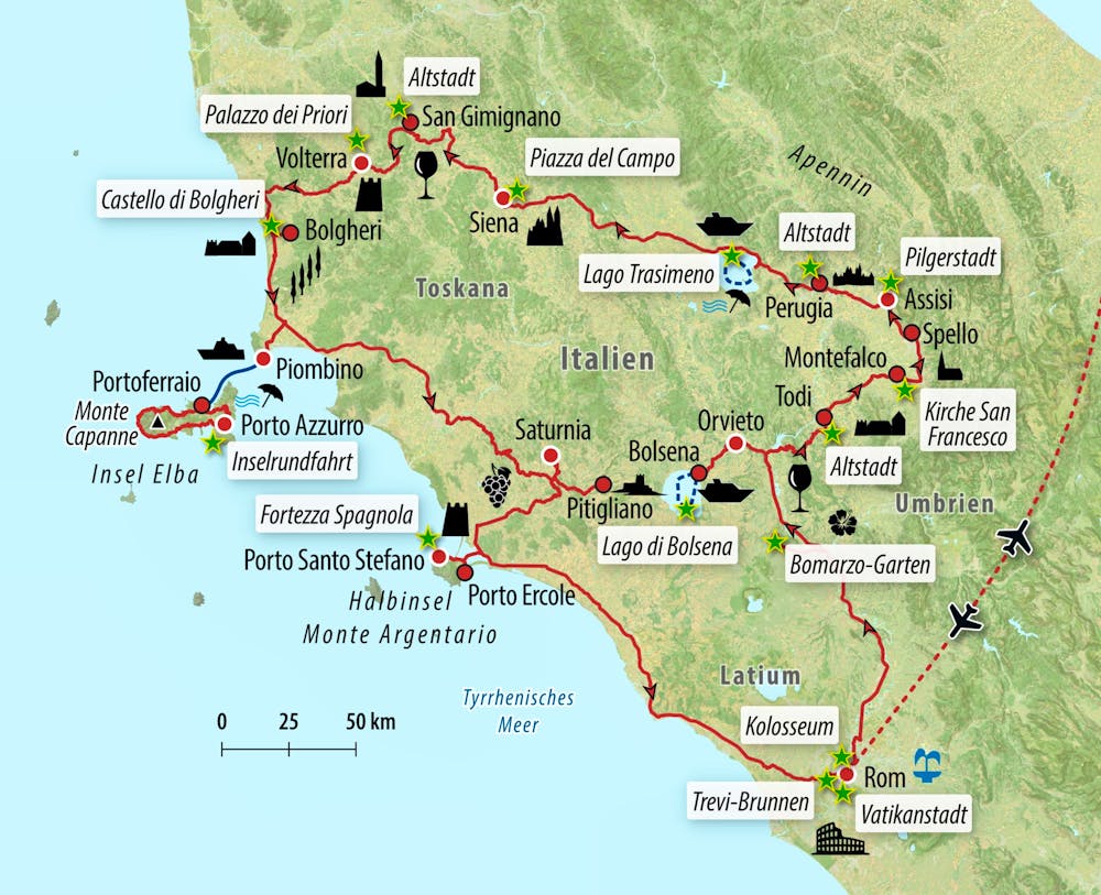 Ihre Reiseroute &ndash; &copy; Eberhardt TRAVEL