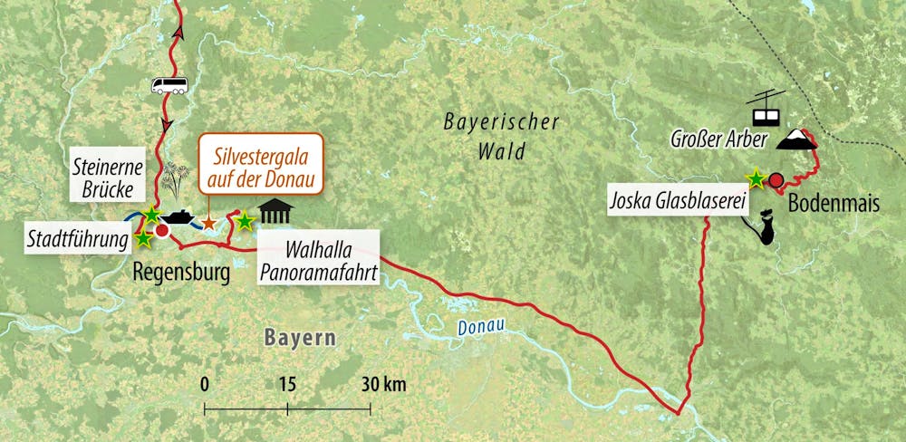 Ihre Reiseroute &ndash; &copy; Eberhardt TRAVEL