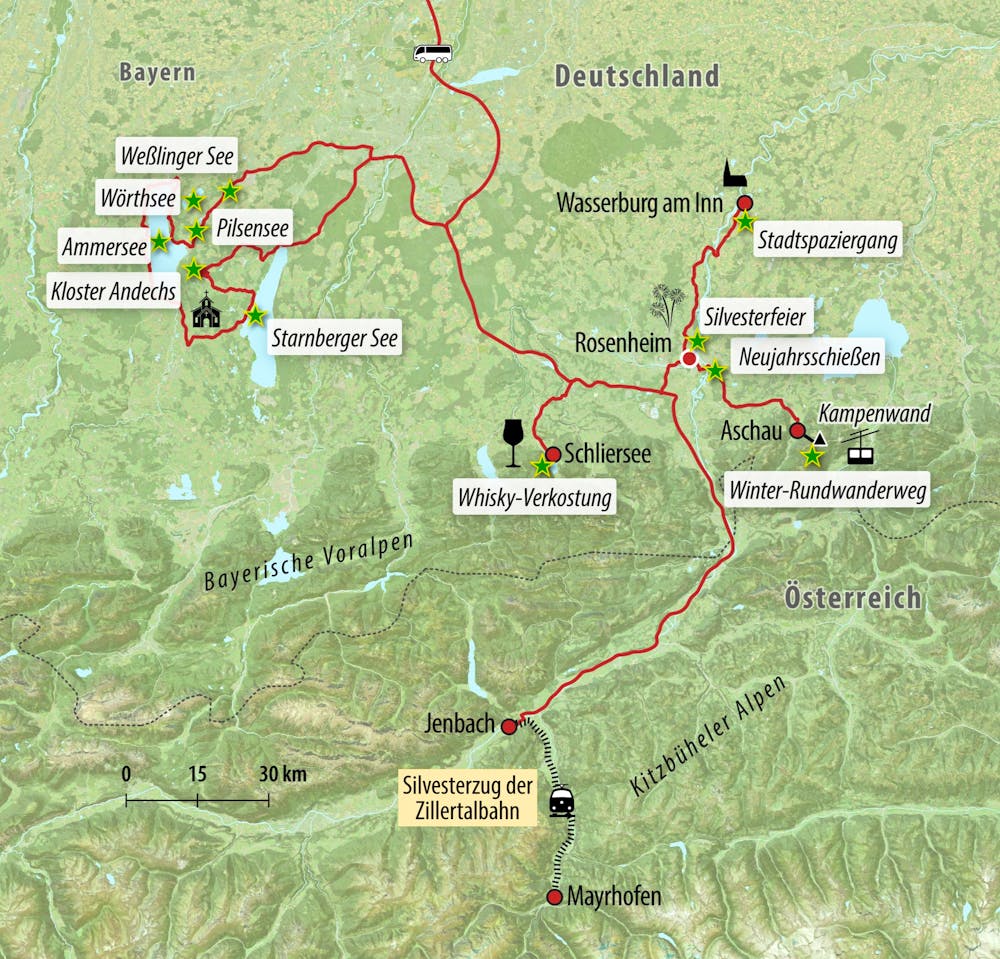 Ihre Reiseroute &ndash; &copy; Eberhardt TRAVEL