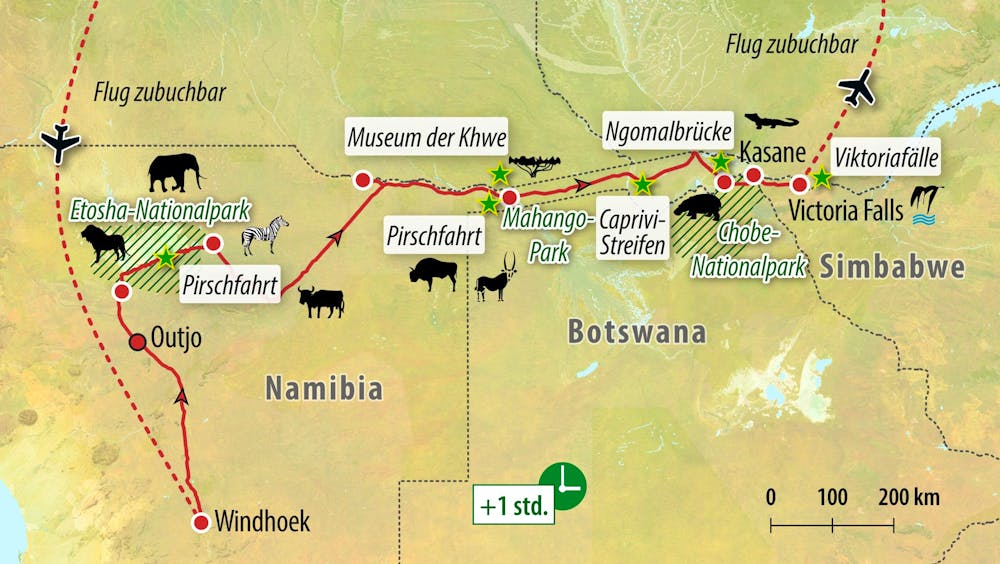 Ihre Reiseroute &ndash; &copy; Eberhardt TRAVEL