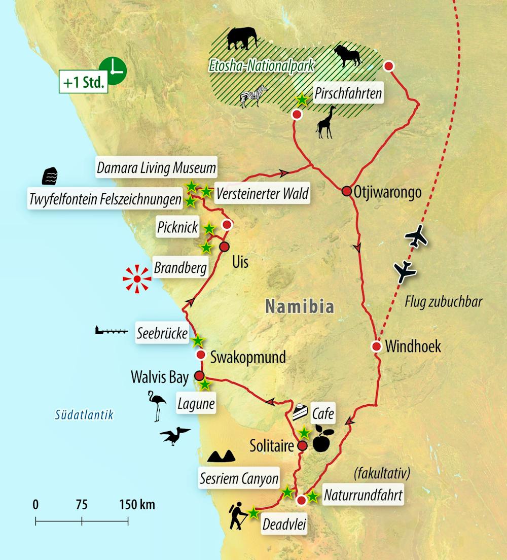 Ihre Reiseroute &ndash; &copy; Eberhardt TRAVEL