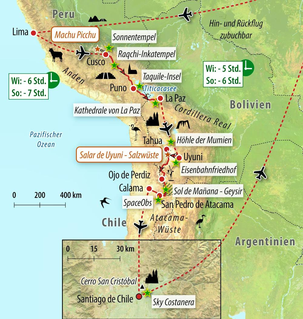 Ihre Reiseroute &ndash; &copy; Eberhardt TRAVEL