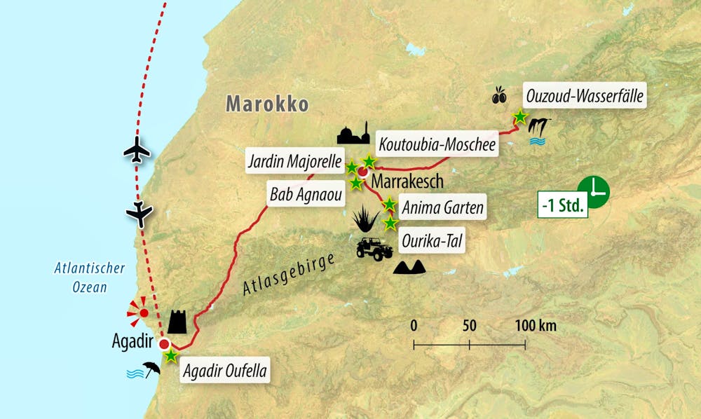 Ihre Reiseroute &ndash; &copy; Eberhardt TRAVEL