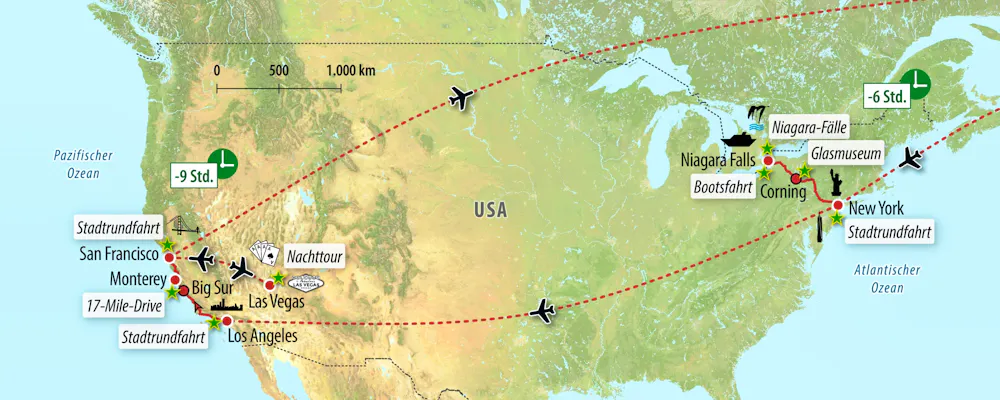 Ihre Reiseroute &ndash; &copy; Eberhardt TRAVEL