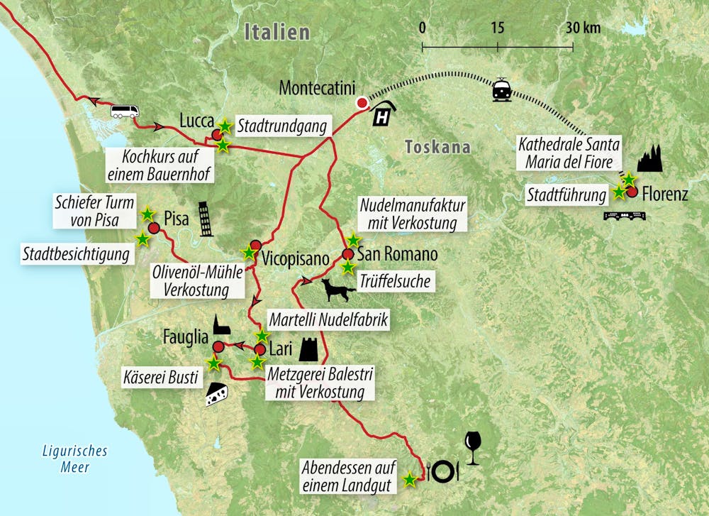 Ihre Reiseroute &ndash; &copy; Eberhardt TRAVEL