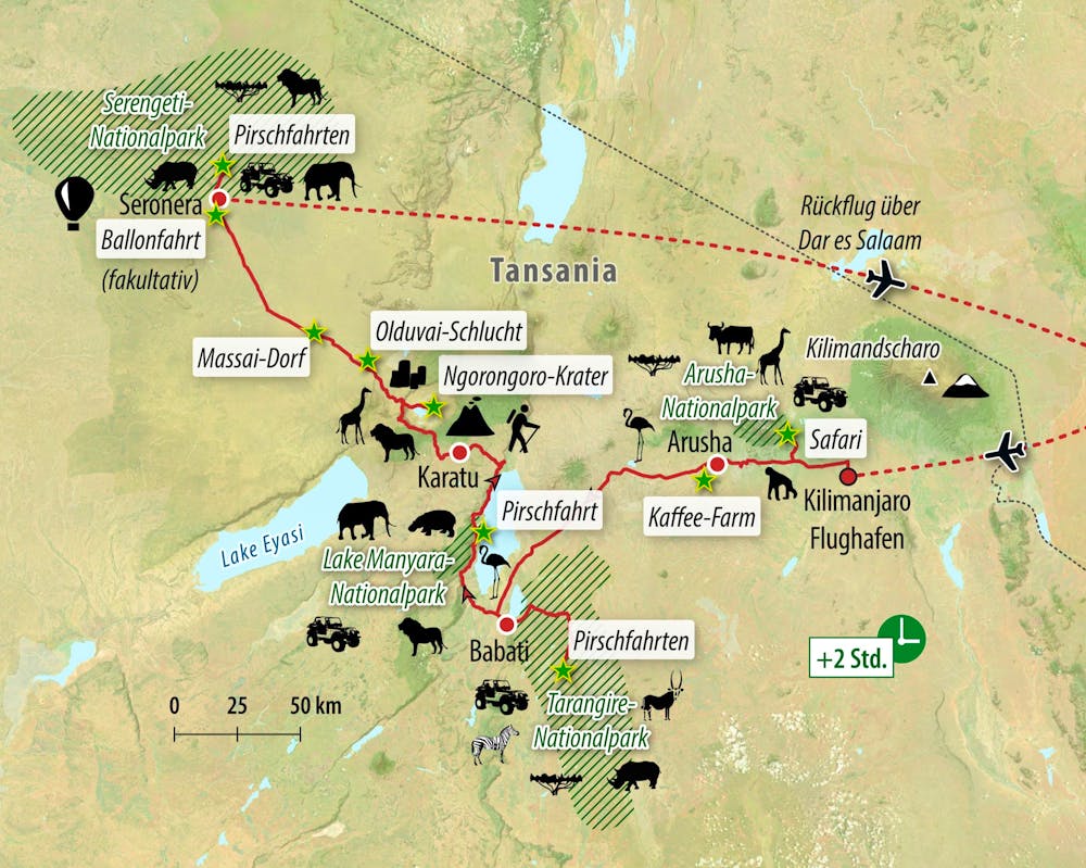 Ihre Reiseroute &ndash; &copy; Eberhardt TRAVEL
