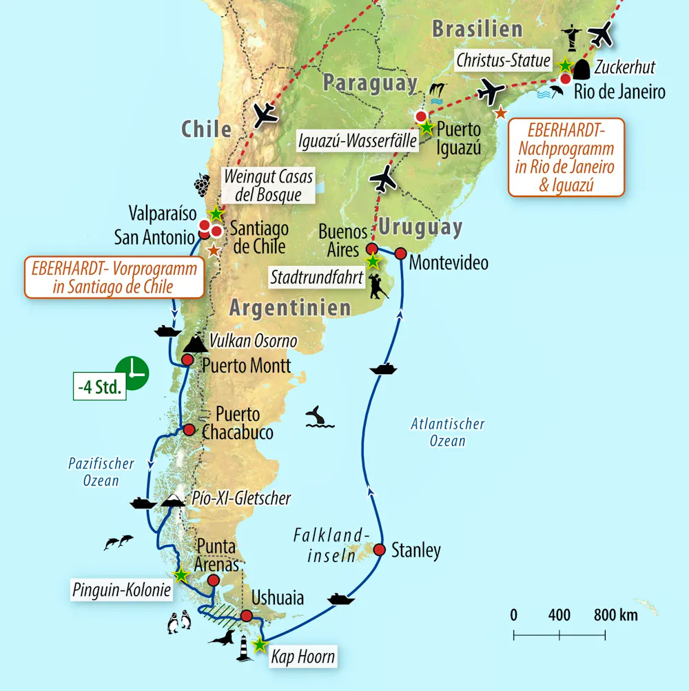 Ihre Reiseroute &ndash; &copy; Eberhardt TRAVEL