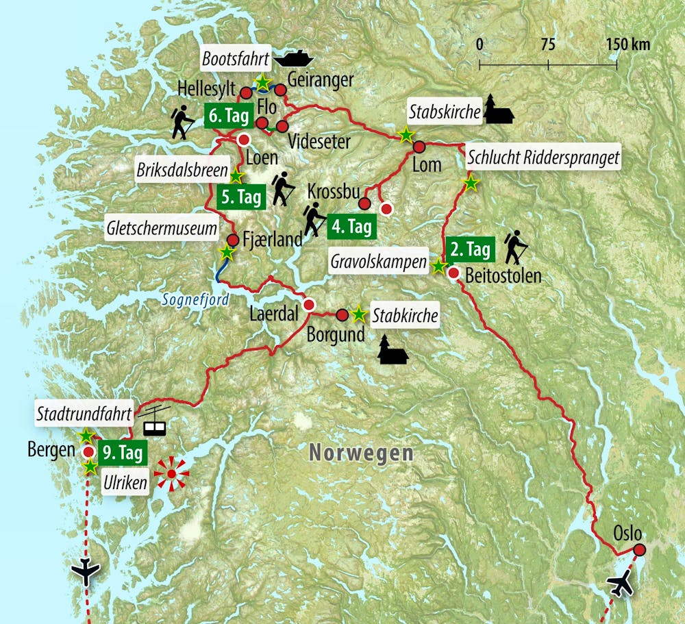 Ihre Reiseroute &ndash; &copy; Eberhardt TRAVEL